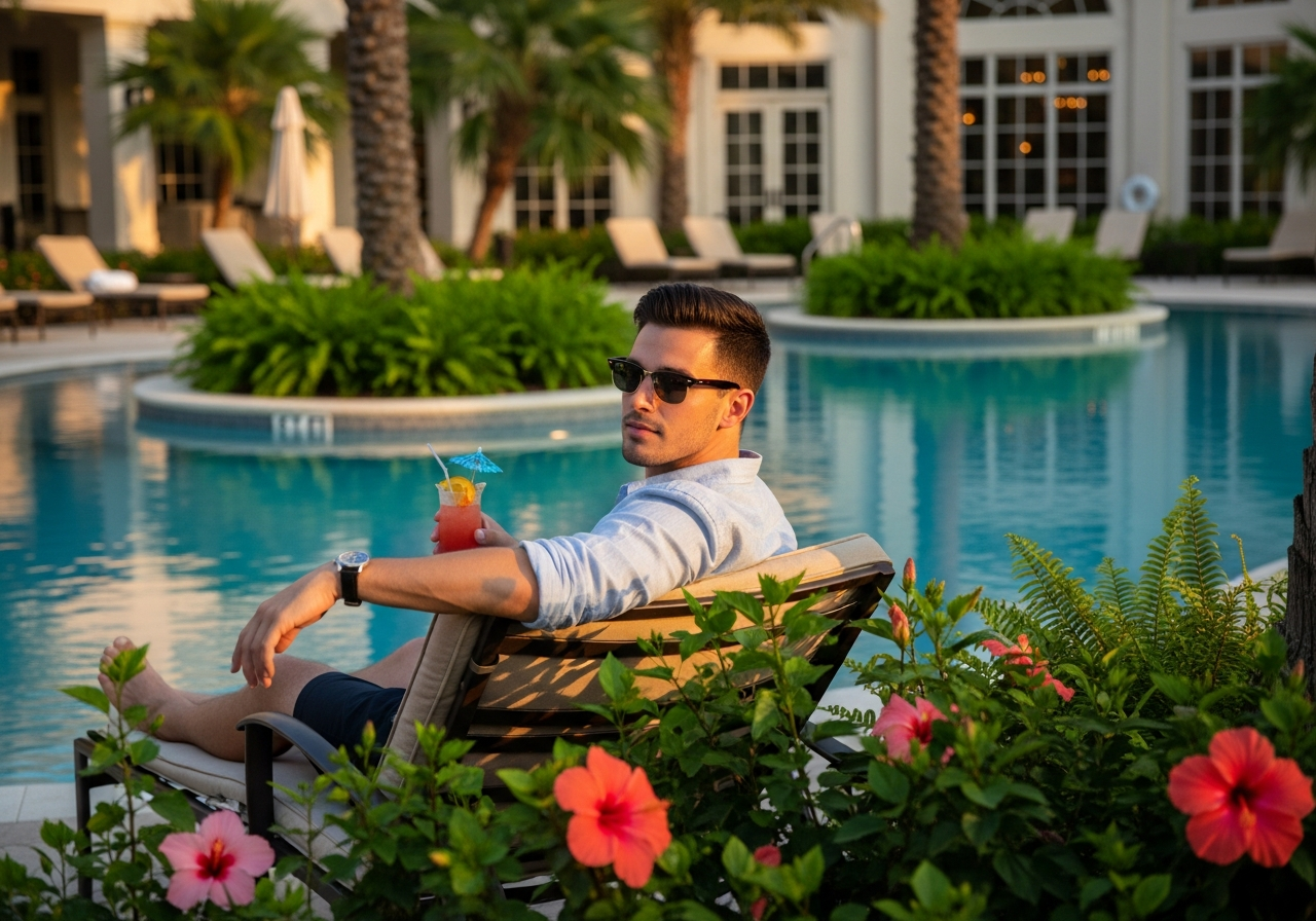 Mike at his Tampa pool